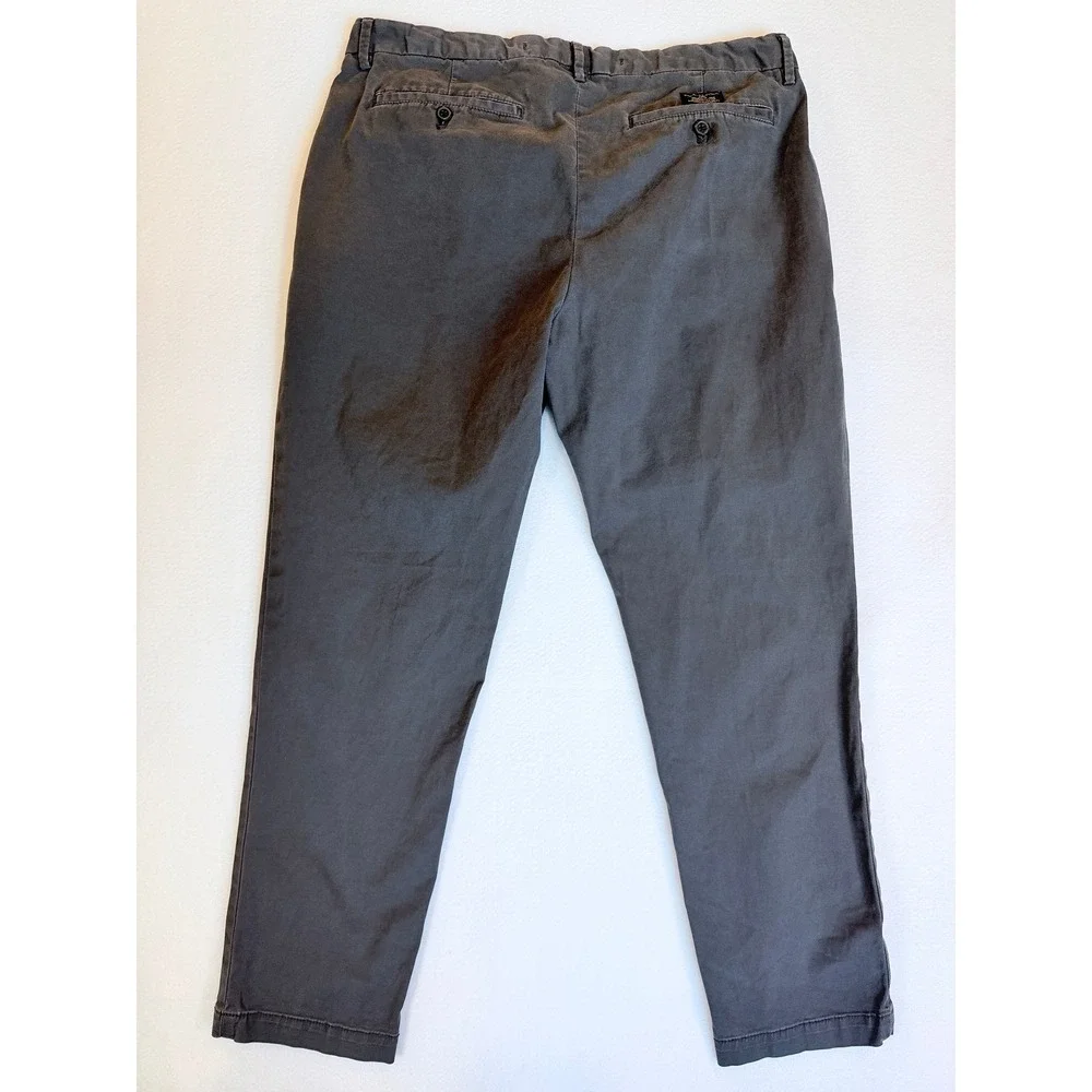 Banana Republic Chino Pants Mens 36x30 Charcoal Slim Lived-In Basic